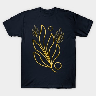 Illustration of Flower Line T-Shirt